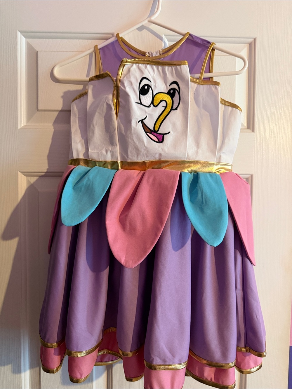 Disney Purple Pink Blue Beauty and the Beast Teapot Character Dress Costume